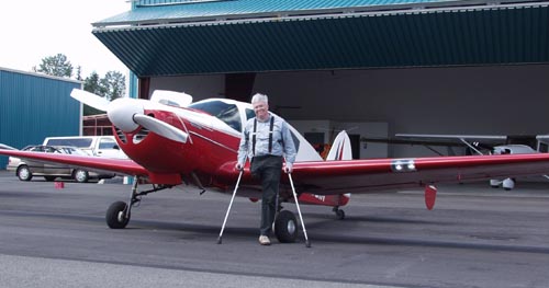 Jonathan with his Cruisemaster at Arlington Airport